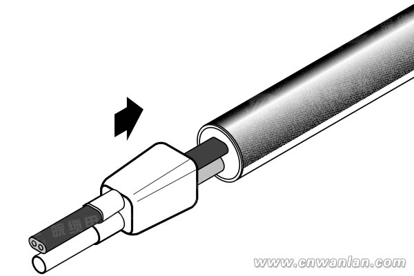 圖1：使煙氣管與電伴熱帶裸露