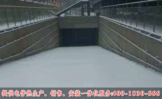 電伴熱帶坡道融雪化冰圖